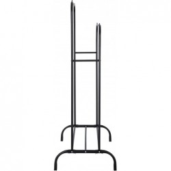 Perchero burro doble de metal con barras para colgar ropa y base inferior para zapatos o cajas | Estructura resistente
