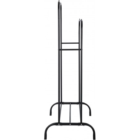 Perchero burro doble de metal con barras para colgar ropa y base inferior para zapatos o cajas | Estructura resistente