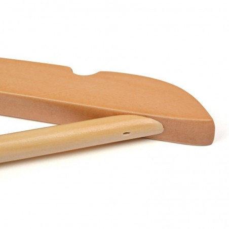 Juego de 20 Perchas de Madera Maciza con Ranuras y Barra Antideslizante para Pantalones - Perchas para Trajes y Camisas