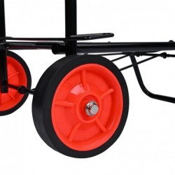 Carro Playa Multiusos Transporte Plegable Estructura Metálica Ligera Ruedas Grandes Resistentes Porta Neveras Sillas