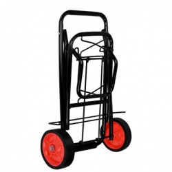 Carro Playa Multiusos Transporte Plegable Estructura Metálica Ligera Ruedas Grandes Resistentes Porta Neveras Sillas
