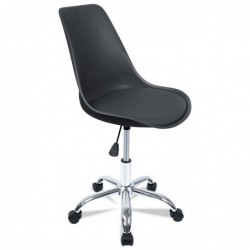 Silla de escritorio u oficina sin reposabrazos con diseño moderno y ergonómico | asiento acolchado | altura regulable