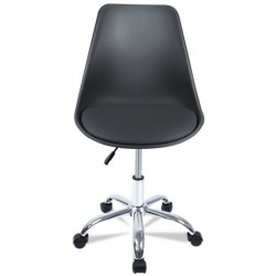 Silla de escritorio u oficina sin reposabrazos con diseño moderno y ergonómico | asiento acolchado | altura regulable