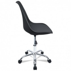 Silla de escritorio u oficina sin reposabrazos con diseño moderno y ergonómico | asiento acolchado | altura regulable