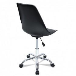 Silla de escritorio u oficina sin reposabrazos con diseño moderno y ergonómico | asiento acolchado | altura regulable