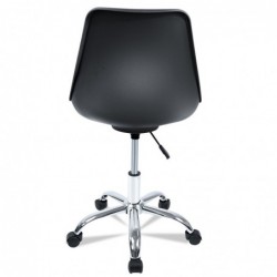 Silla de escritorio u oficina sin reposabrazos con diseño moderno y ergonómico | asiento acolchado | altura regulable