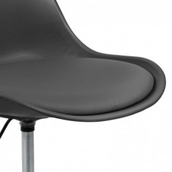 Silla de escritorio u oficina sin reposabrazos con diseño moderno y ergonómico | asiento acolchado | altura regulable