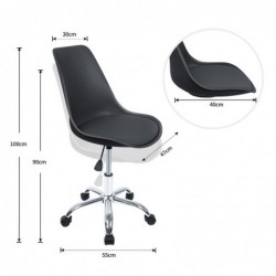Silla de escritorio u oficina sin reposabrazos con diseño moderno y ergonómico | asiento acolchado | altura regulable
