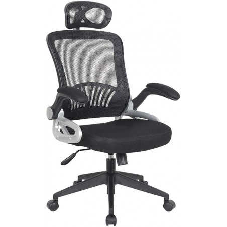 Silla de Oficina o Escritorio reclinable y ergonómica con Reposabrazos Ajustables. con Reposacabezas. Transpirable