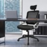 Silla de Oficina o Escritorio reclinable y ergonómica con Reposabrazos Ajustables. con Reposacabezas. Transpirable