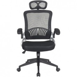 Silla de Oficina o Escritorio reclinable y ergonómica con Reposabrazos Ajustables. con Reposacabezas. Transpirable