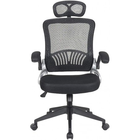 Silla de Oficina o Escritorio reclinable y ergonómica con Reposabrazos Ajustables. con Reposacabezas. Transpirable