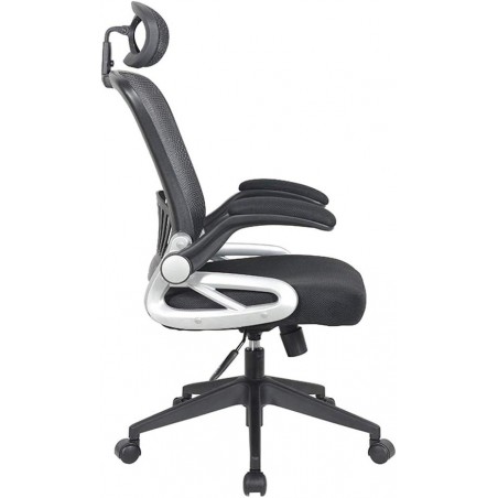 Silla de Oficina o Escritorio reclinable y ergonómica con Reposabrazos Ajustables. con Reposacabezas. Transpirable