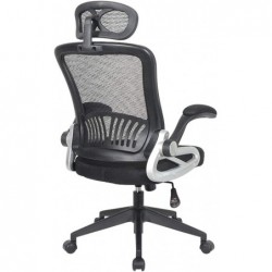 Silla de Oficina o Escritorio reclinable y ergonómica con Reposabrazos Ajustables. con Reposacabezas. Transpirable