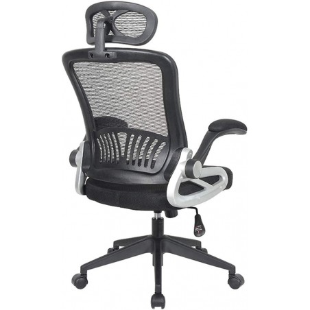 Silla de Oficina o Escritorio reclinable y ergonómica con Reposabrazos Ajustables. con Reposacabezas. Transpirable
