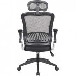 Silla de Oficina o Escritorio reclinable y ergonómica con Reposabrazos Ajustables. con Reposacabezas. Transpirable