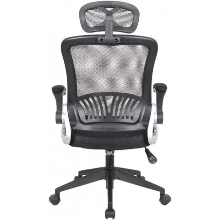 Silla de Oficina o Escritorio reclinable y ergonómica con Reposabrazos Ajustables. con Reposacabezas. Transpirable