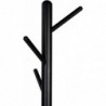 Perchero De Pie Madera de Haya Negro Con 8 Ganchos Estilo Árbol Minimalista | Colgador Ropa Sombreros Bolsos Entrada
