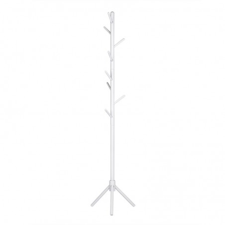 Perchero de Pie de Madera con 8 Ganchos Estilo Árbol - Colgador para Abrigos y Bolsos en Entrada
