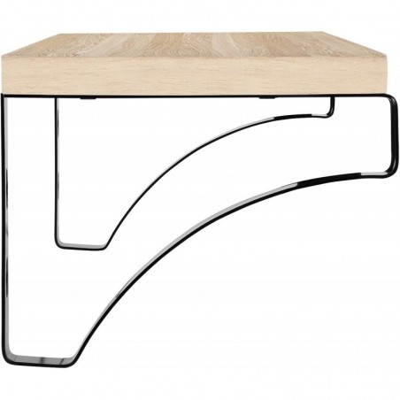 Baldas Pared Madera Natural T-LOVENDO - Juego 3 Estantes Flotantes con Soportes Metálicos