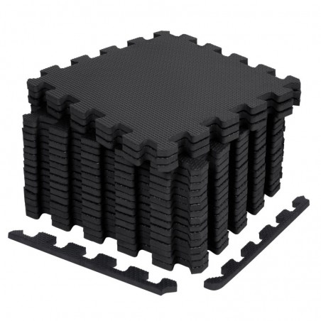 18 Losetas Esterilla Suelo Gimnasio Puzzle Espuma EVA 30x30 cm | Alfombrillas Acolchadas Antideslizantes Tatami Modular