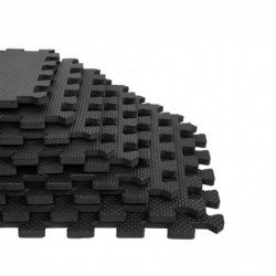18 Losetas Esterilla Suelo Gimnasio Puzzle Espuma EVA 30x30 cm | Alfombrillas Acolchadas Antideslizantes Tatami Modular