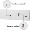 Perchero de Pared Madera Pack de 2 unidades con 5 Ganchos Colgador de Diseño para Recibidor, Entrada, Dormitorio, Baño