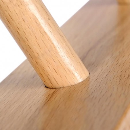 Pack de 2 Percheros de Pared de Madera Maciza con 5 Ganchos - Colgador para Recibidor, Entrada y Dormitorio