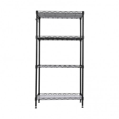 Estantería Metálica para Baño, Cocina y Garaje - Estantes Ajustables en Altura con Rejilla Industrial Resistente