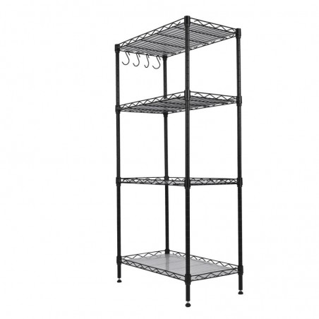 Estantería Metálica para Baño, Cocina y Garaje - Estantes Ajustables en Altura con Rejilla Industrial Resistente