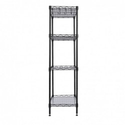 Estantería metal para baño- cocina- garaje- ducha. Niveles o Estantes de almacenaje Ajustables en altura Metálica fuerte