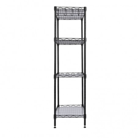 Estantería Metálica para Baño, Cocina y Garaje - Estantes Ajustables en Altura con Rejilla Industrial Resistente