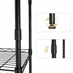 Estantería metal para baño- cocina- garaje- ducha. Niveles o Estantes de almacenaje Ajustables en altura Metálica fuerte