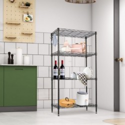 Estantería metal para baño- cocina- garaje- ducha. Niveles o Estantes de almacenaje Ajustables en altura Metálica fuerte