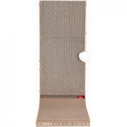 Rascador Para Gatos De Cartón Reforzado Con Madera | Poste Rascador Vertical Y Base Antideslizante | Mueble Rascador