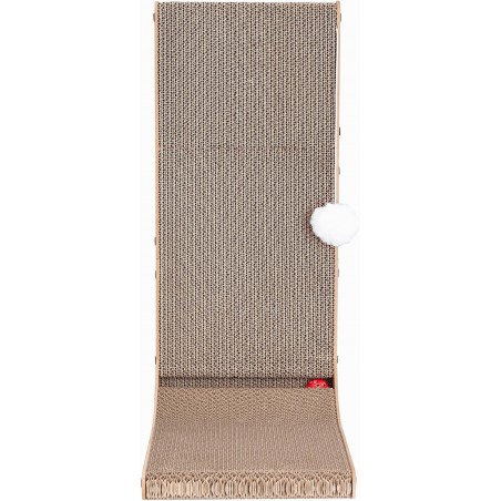 Rascador Para Gatos De Cartón Reforzado Con Madera | Poste Rascador Vertical Y Base Antideslizante | Mueble Rascador