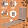 Rascador Para Gatos De Cartón Reforzado Con Madera | Poste Rascador Vertical Y Base Antideslizante | Mueble Rascador