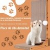 Rascador Para Gatos De Cartón Reforzado Con Madera | Poste Rascador Vertical Y Base Antideslizante | Mueble Rascador