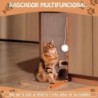 Rascador Para Gatos De Cartón Reforzado Con Madera | Poste Rascador Vertical Y Base Antideslizante | Mueble Rascador