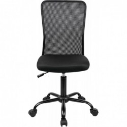 Silla de Oficina o Escritorio ergonómica. Sin reposabrazos. Juvenil sin Brazos. Tela Transpirable. con Ruedas, giratoria