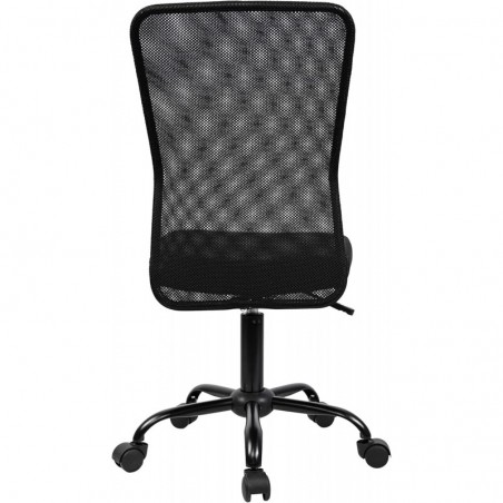Silla de Oficina Ergonómica sin Reposabrazos con Malla Transpirable - Juvenil Giratoria para Escritorio