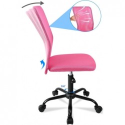 Silla de Oficina Ergonómica sin Reposabrazos con Malla Transpirable - Juvenil Giratoria para Escritorio