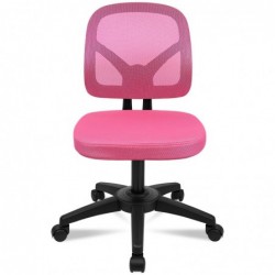 Silla de Oficina Ergonómica sin Reposabrazos con Malla Transpirable y Soporte Lumbar - Juvenil para Escritorio