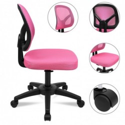 Silla de Oficina Ergonómica sin Reposabrazos con Malla Transpirable y Soporte Lumbar - Juvenil para Escritorio