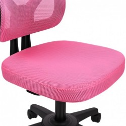 Silla de Oficina Ergonómica sin Reposabrazos con Malla Transpirable y Soporte Lumbar - Juvenil para Escritorio