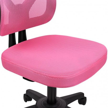 Silla de Oficina Ergonómica sin Reposabrazos con Malla Transpirable y Soporte Lumbar - Juvenil para Escritorio