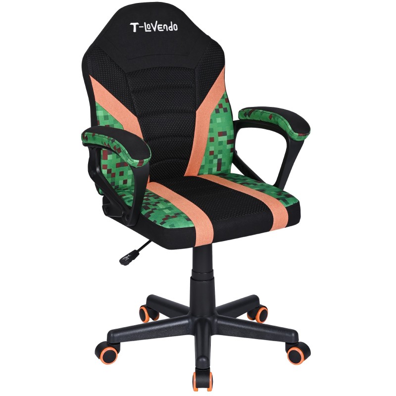 Silla Infantil Gaming y Oficina Ergonómica Giratoria con Ruedas - Sillón para Niños con Diseño Moderno y Tela Transpirable