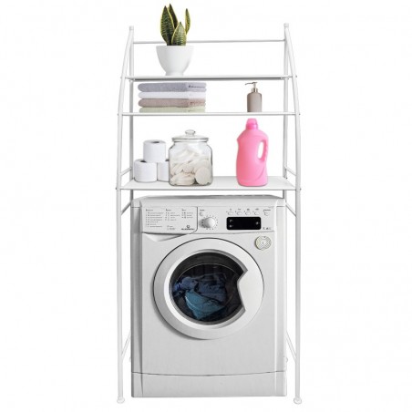 Estantería baño sobre inodoro wc o lavadora metálica - Estante de almacenamiento ahorra espacio - 3 niveles - Cocina