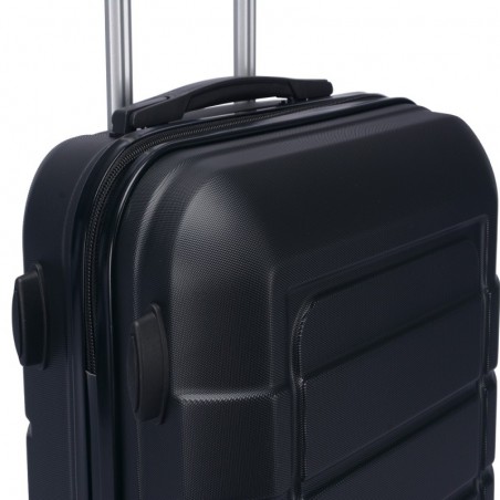 Juego de 3 Maletas Trolley ABS Semirígidas con 4 Ruedas Giratorias - Set Cabina, Mediana y Neceser con Candado