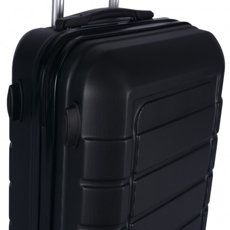 Juego de 3 Maletas Trolley ABS Semirígidas con 4 Ruedas Giratorias - Set Cabina, Mediana y Neceser con Candado